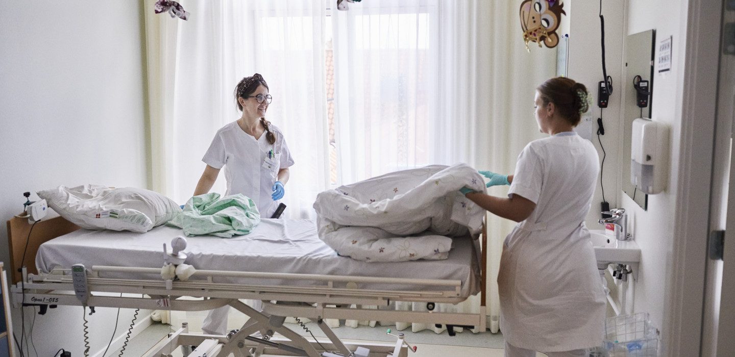 Sygeplejersker på hospice for børn og unge Lukashuset gør klar til en ny patient
